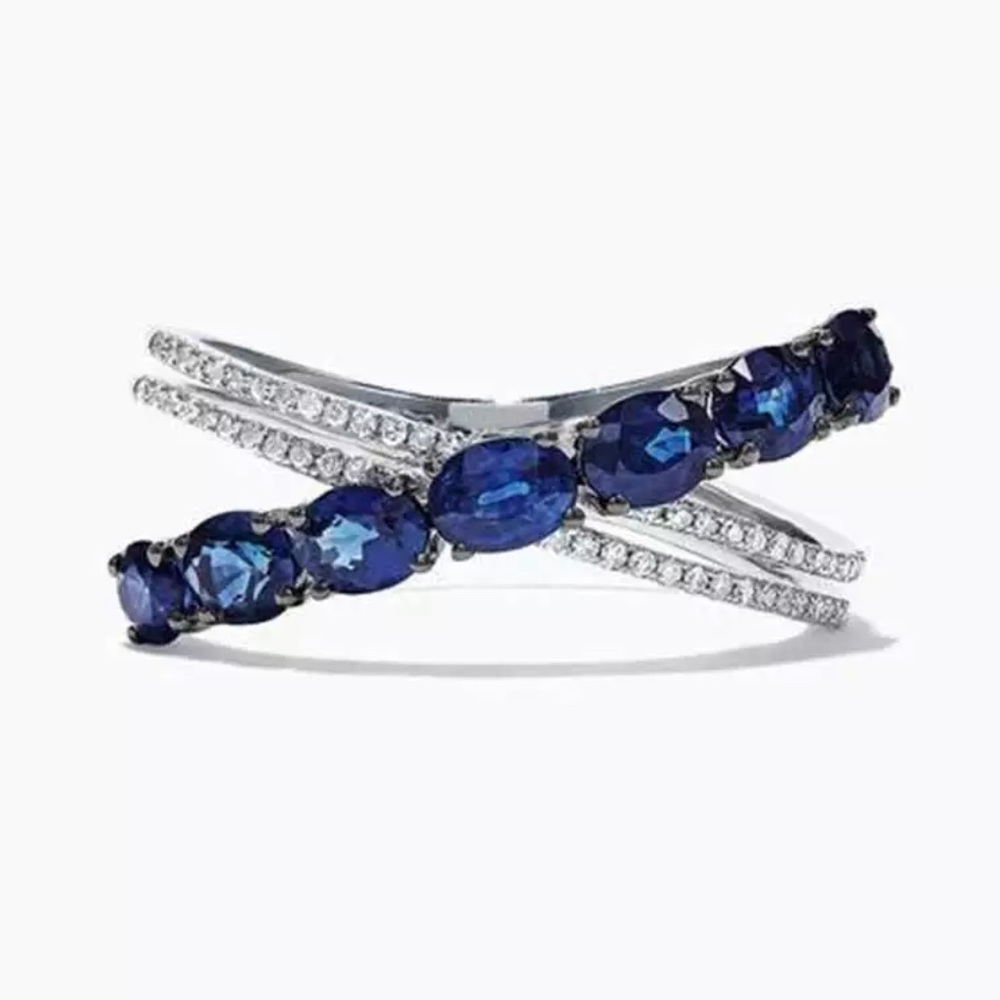 ✨SOLD OUT✨Criss Cross Sapphire Ring✨ - Picture 3 of 7
